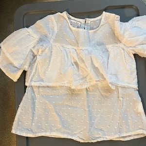 Mud pie white dress shirt